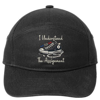 I Understand The Assignment Chucks And Pearls Kamala Harris 7-Panel Snapback Hat