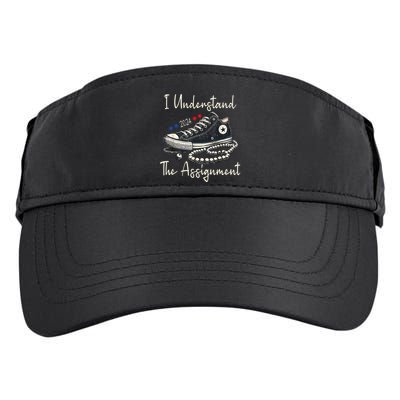 I Understand The Assignment Chucks And Pearls Kamala Harris Adult Drive Performance Visor