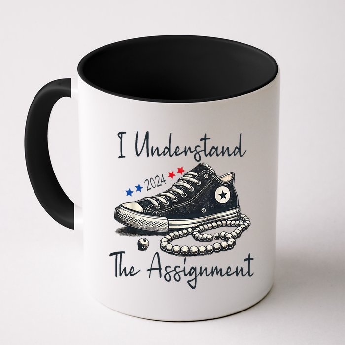 I Understand The Assignment Chucks And Pearls Kamala Harris Mug