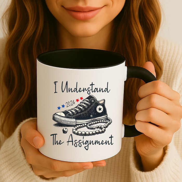I Understand The Assignment Chucks And Pearls Kamala Harris Mug