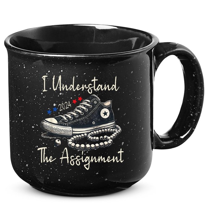 I Understand The Assignment Chucks And Pearls Kamala Harris 15oz Campfire Ceramic Mug