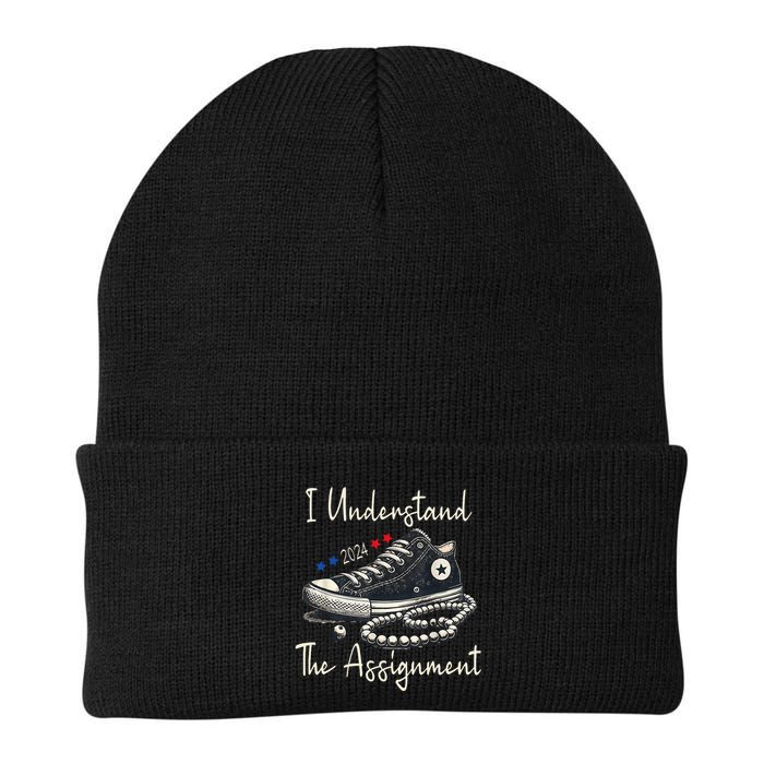 I Understand The Assignment Chucks And Pearls Kamala Harris Beanie