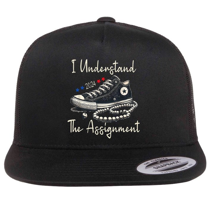 I Understand The Assignment Chucks And Pearls Kamala Harris Flatbill Hat
