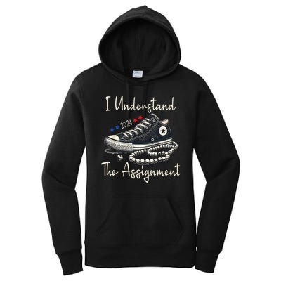 I Understand The Assignment Chucks And Pearls Kamala Harris Women's Pullover Hoodie