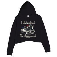 I Understand The Assignment Chucks And Pearls Kamala Harris Crop Fleece Hoodie