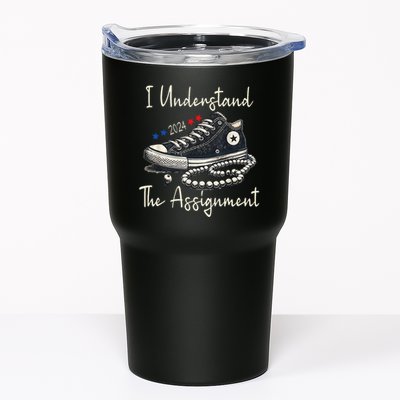 I Understand The Assignment Chucks And Pearls Kamala Harris Tumbler