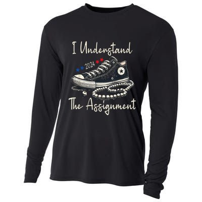 I Understand The Assignment Chucks And Pearls Kamala Harris Cooling Performance Long Sleeve Crew