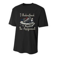I Understand The Assignment Chucks And Pearls Kamala Harris Youth Performance Sprint T-Shirt