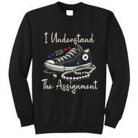 I Understand The Assignment Chucks And Pearls Kamala Harris Tall Sweatshirt