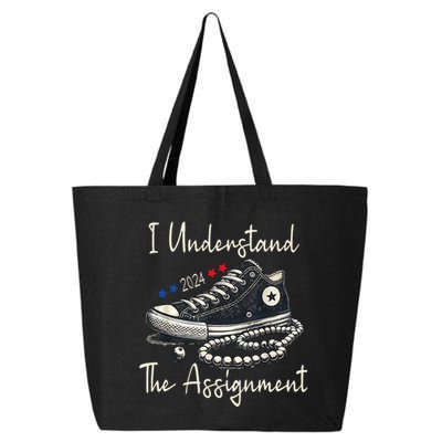 I Understand The Assignment Chucks And Pearls Kamala Harris 25L Jumbo Tote