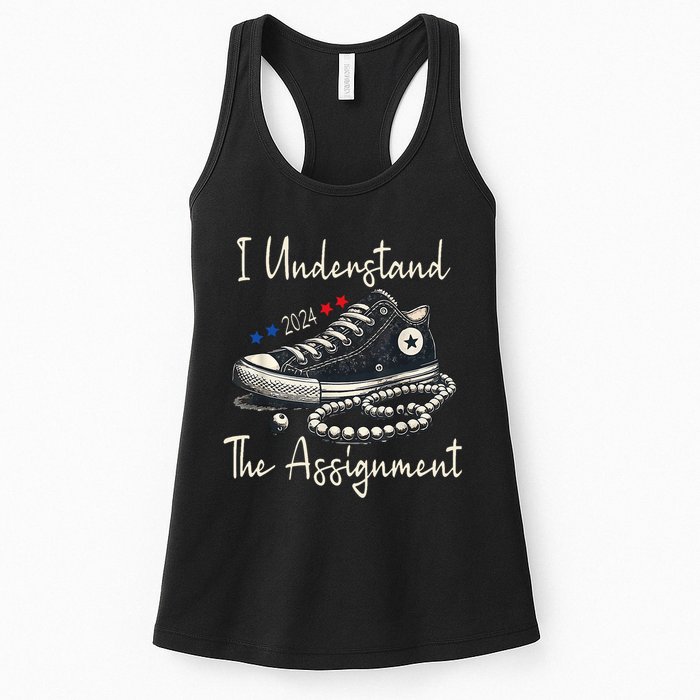 I Understand The Assignment Chucks And Pearls Kamala Harris Womens Tank Top
