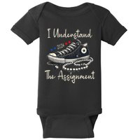I Understand The Assignment Chucks And Pearls Kamala Harris Baby Bodysuit