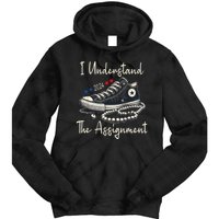 I Understand The Assignment Chucks And Pearls Kamala Harris Tie Dye Hoodie