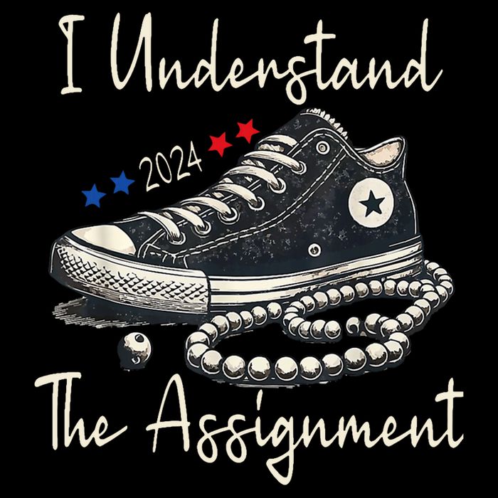 I Understand The Assignment Chucks And Pearls Kamala Harris Tie-Dye T-Shirt