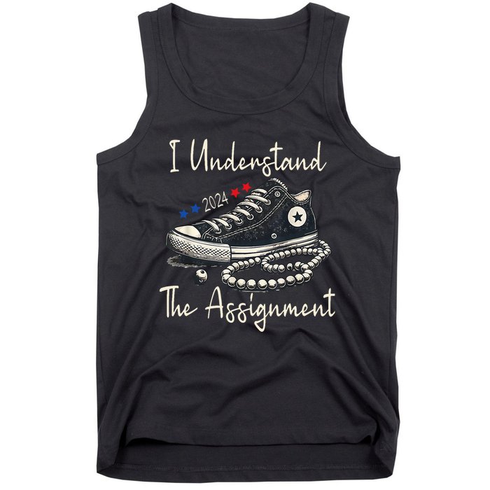 I Understand The Assignment Chucks And Pearls Kamala Harris Tank Top