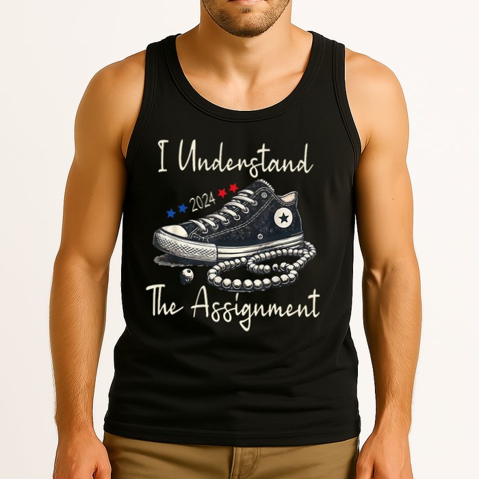 I Understand The Assignment Chucks And Pearls Kamala Harris Tank Top