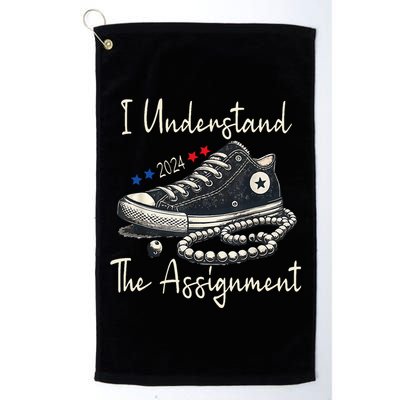 I Understand The Assignment Chucks And Pearls Kamala Harris Golf Towel