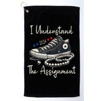 I Understand The Assignment Chucks And Pearls Kamala Harris Golf Towel