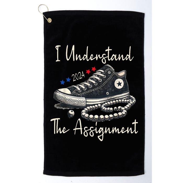 I Understand The Assignment Chucks And Pearls Kamala Harris Golf Towel