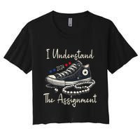 I Understand The Assignment Chucks And Pearls Kamala Harris Crop Top