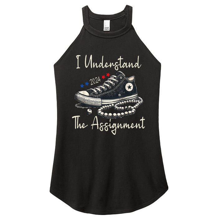 I Understand The Assignment Chucks And Pearls Kamala Harris Women's Perfect Tri Rocker Tank