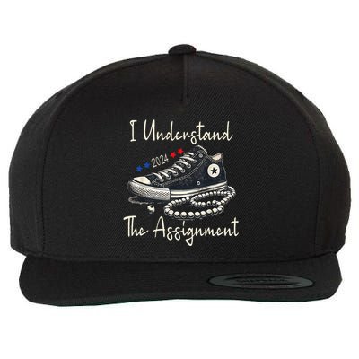 I Understand The Assignment Chucks And Pearls Kamala Harris Wool Snapback Cap