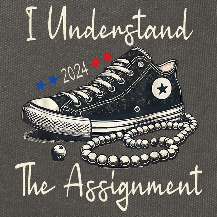 I Understand The Assignment Chucks And Pearls Kamala Harris Cotton Canvas Backpack