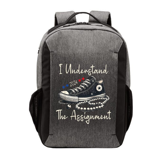 I Understand The Assignment Chucks And Pearls Kamala Harris Vector Backpack