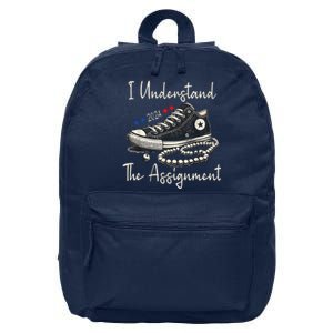 I Understand The Assignment Chucks And Pearls Kamala Harris 16 in Basic Backpack