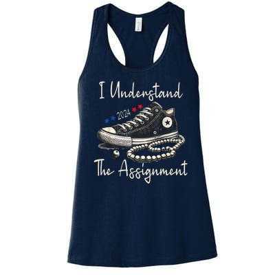 I Understand The Assignment Chucks And Pearls Kamala Harris Women's Racerback Tank