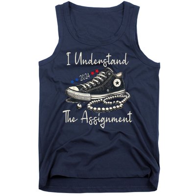 I Understand The Assignment Chucks And Pearls Kamala Harris Tank Top