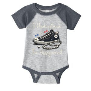 I Understand The Assignment Chucks And Pearls Kamala Harris Infant Baby Jersey Bodysuit