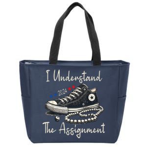 I Understand The Assignment Chucks And Pearls Kamala Harris Zip Tote Bag