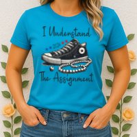 I Understand The Assignment Chucks And Pearls Kamala Harris Womens T-Shirt