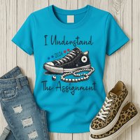 I Understand The Assignment Chucks And Pearls Kamala Harris Womens T-Shirt