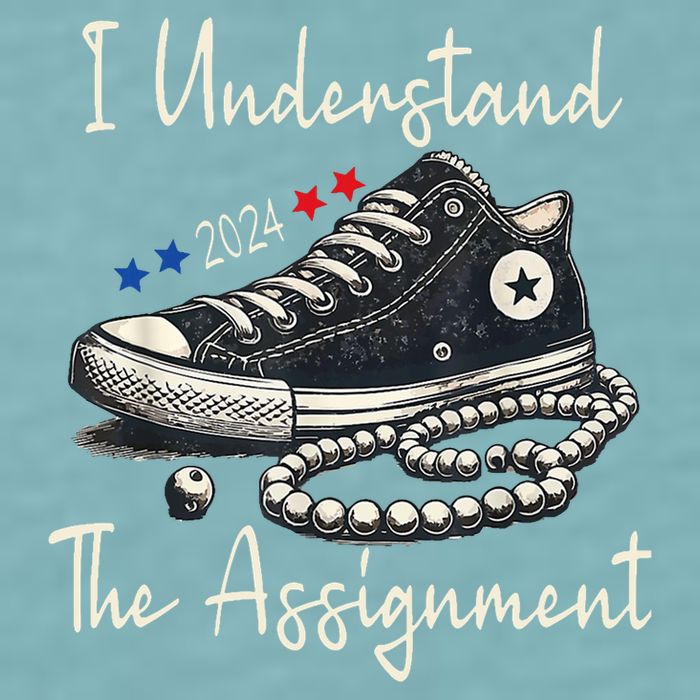 I Understand The Assignment Chucks And Pearls Kamala Harris Sueded Cloud Jersey T-Shirt
