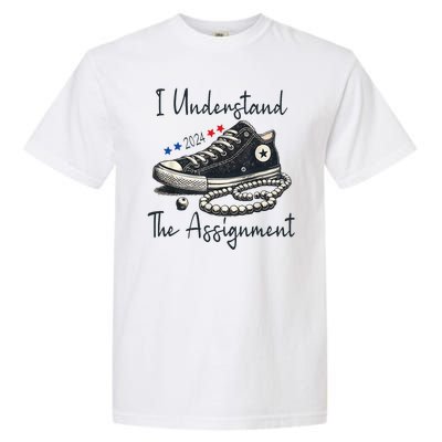 I Understand The Assignment Chucks And Pearls Kamala Harris Garment-Dyed Heavyweight T-Shirt