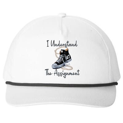 I Understand The Assignment Chucks And Pearls Election 2024 Gift Snapback Five-Panel Rope Hat