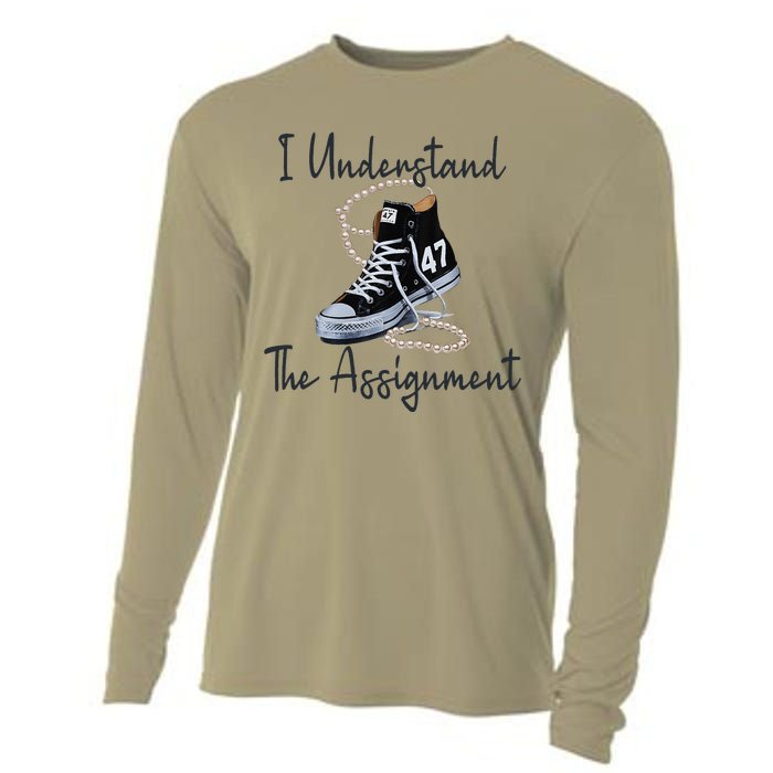 I Understand The Assignment Chucks And Pearls Election 2024 Gift Cooling Performance Long Sleeve Crew