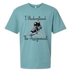 I Understand The Assignment Chucks And Pearls Election 2024 Gift Sueded Cloud Jersey T-Shirt