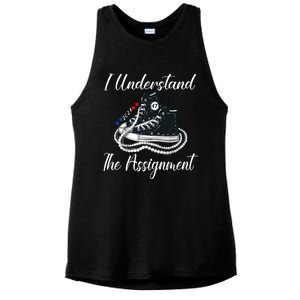 I Understand The Assignment Chucks And Pearls 2024 Election Ladies PosiCharge Tri-Blend Wicking Tank