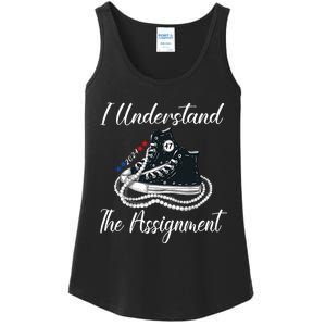 I Understand The Assignment Chucks And Pearls 2024 Election Ladies Essential Tank