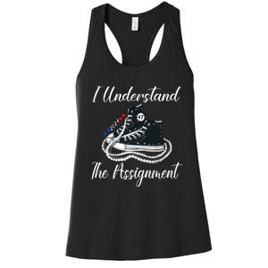 I Understand The Assignment Chucks And Pearls 2024 Election Women's Racerback Tank