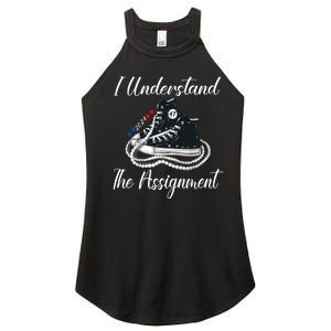 I Understand The Assignment Chucks And Pearls 2024 Election Women's Perfect Tri Rocker Tank