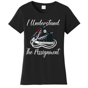 I Understand The Assignment Chucks And Pearls 2024 Election Women's T-Shirt