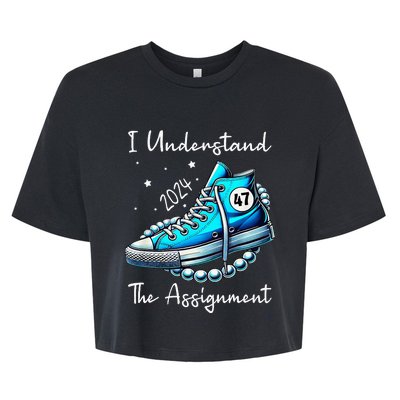 I Understand The Assignment Chucks And Pearls Voting 2024 Bella+Canvas Jersey Crop Tee