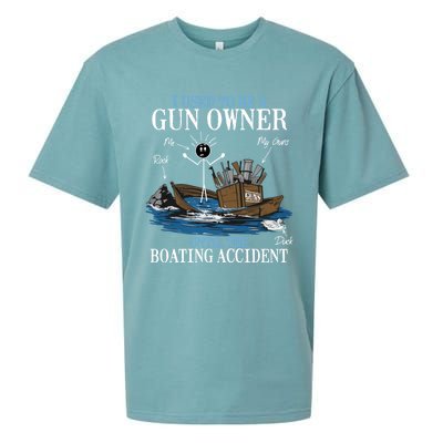 I Used To Be A Gun Owner Until The Boating Accident Gift Sueded Cloud Jersey T-Shirt