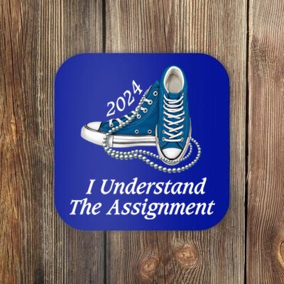 I Understand The Assignt Sneakers And Pearls Kamala 2024 Gift Coaster