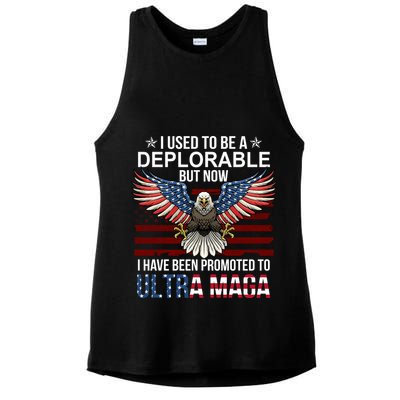 I Used To Be A Deplorable But Now I Have Been Promoted To UltraMAGA Ladies PosiCharge Tri-Blend Wicking Tank