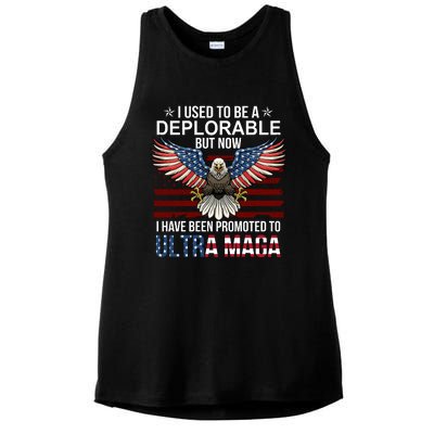 I Used To Be A Deplorable But Now I Have Been Promoted To UltraMAGA Ladies PosiCharge Tri-Blend Wicking Tank